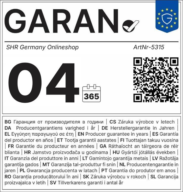 Offizielles EU GARAN Garantielabel