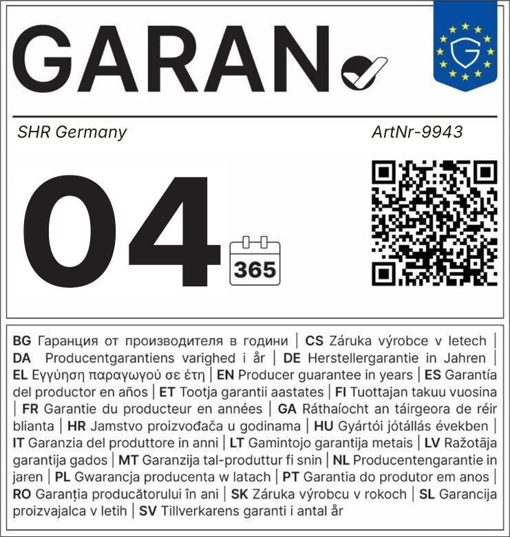 Offizielles EU GARAN Garantielabel